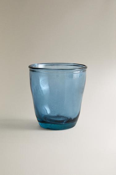 TRANSLUCENT BLUE GLASS TOOTHBRUSH HOLDER - Blue by Zara - Image 0