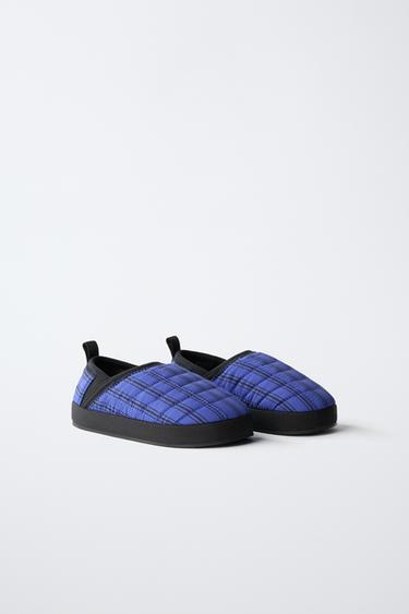 ZARA TIMELESS - PLAID SLIPPERS — Blue 2