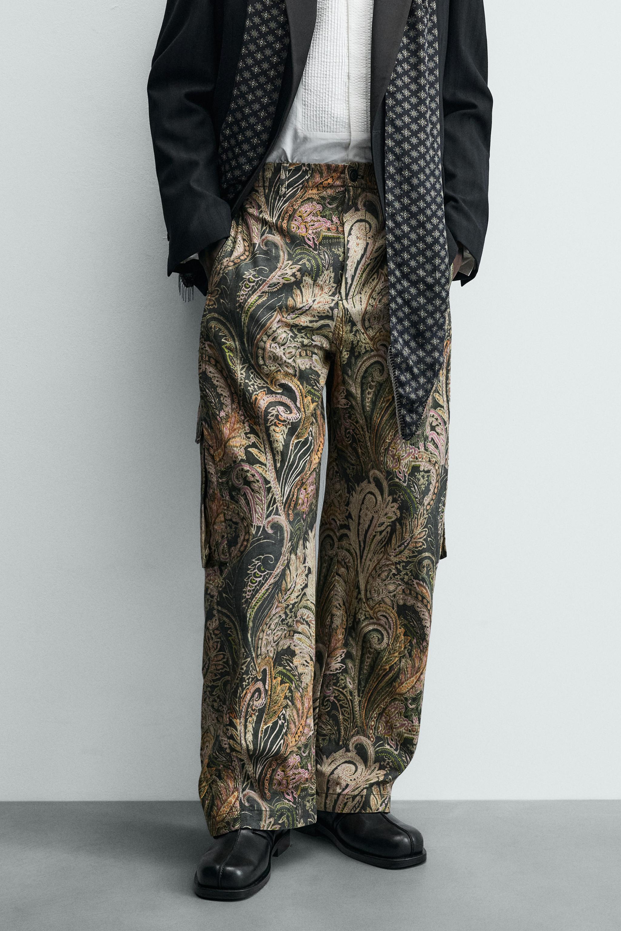 PANTALON CARGO BARREL FIT PAISLEY
