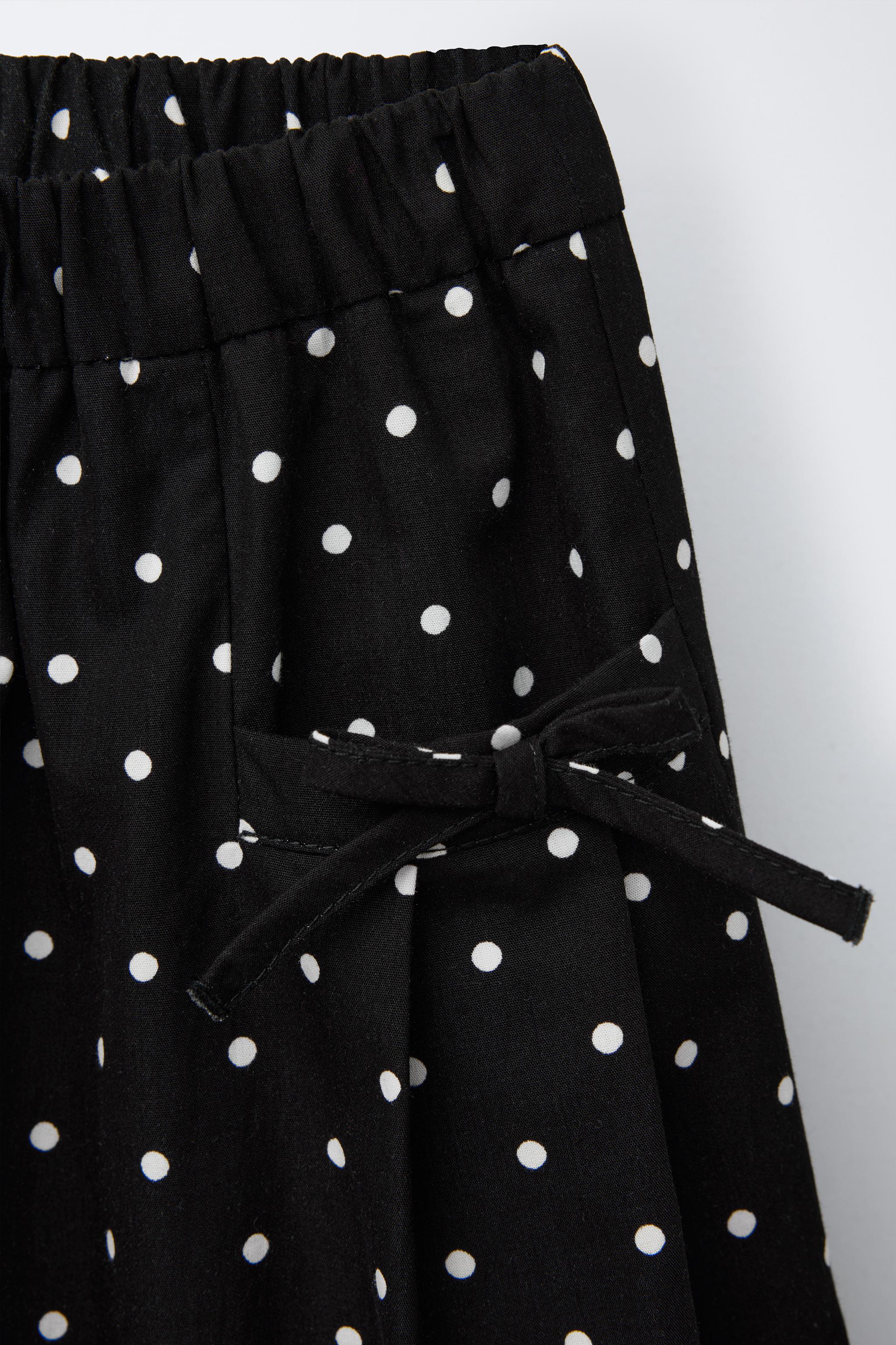 PANTALON JUPE-CULOTTE À POIS