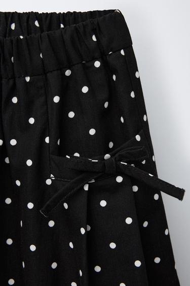 PANTALON JUPE-CULOTTE À POIS - Noir de Zara - Image 2