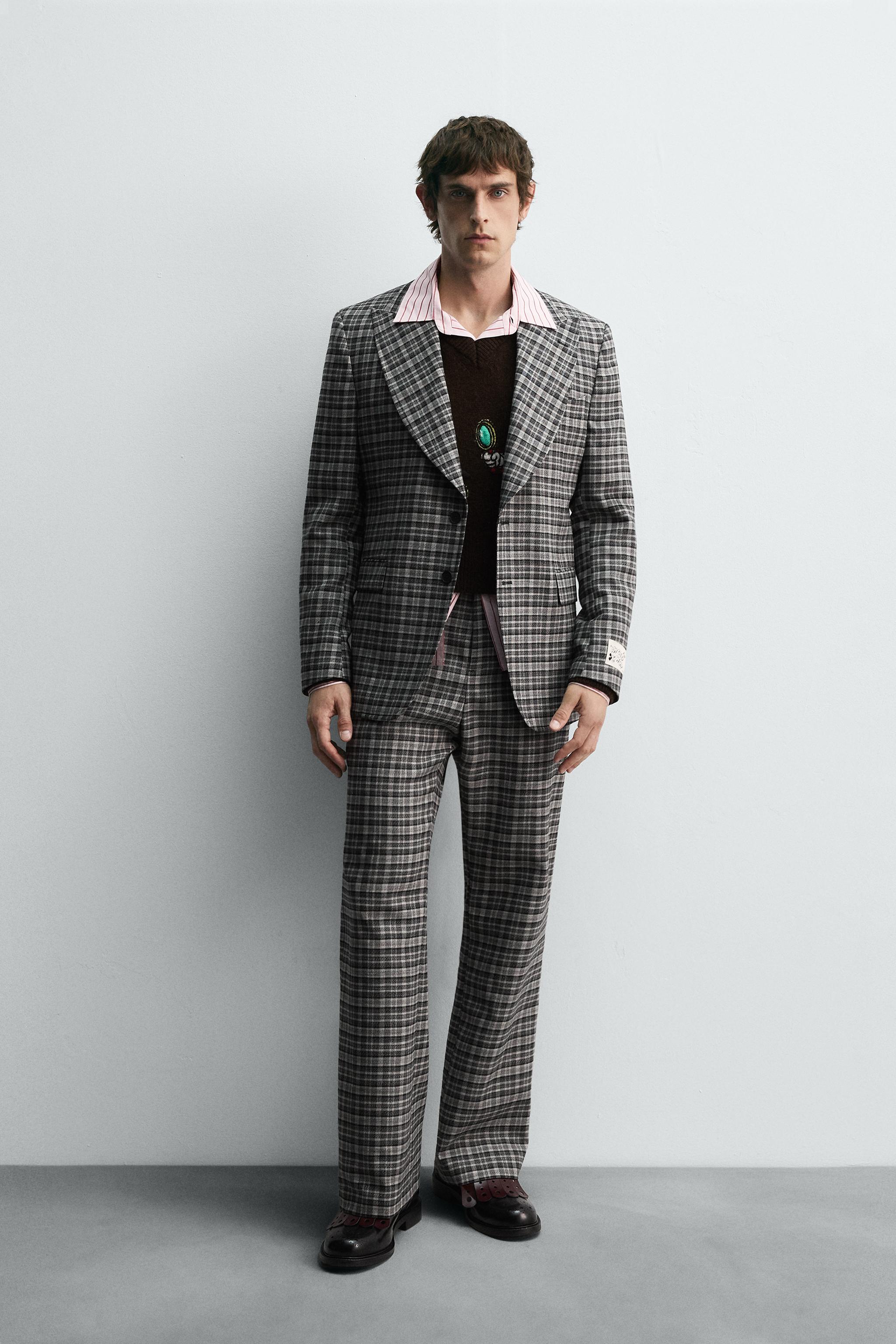 HARRY LAMBERT FOR ZARA X DISNEY チェック柄スーツブレザー