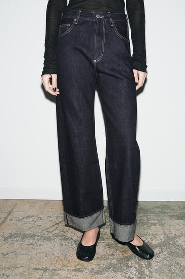 ZW COLLECTION BAGGY MID-RISE JEANS - Blue by Zara