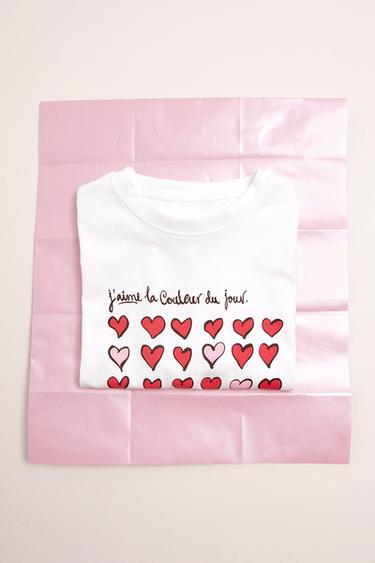 CAMISETA ESTAMPADO - Blanco de Zara