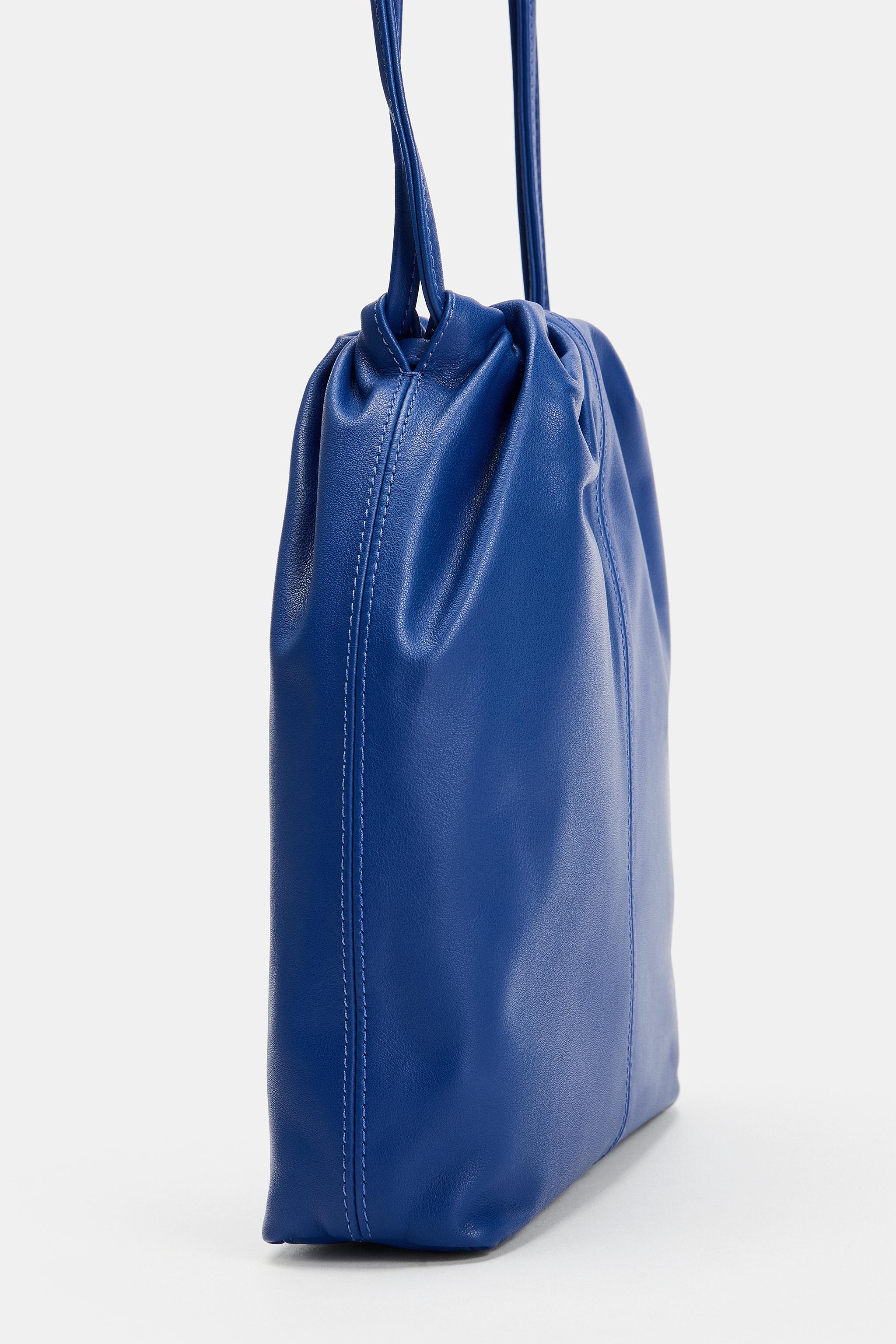 LEATHER DRAWSTRING CROSSBODY BAG