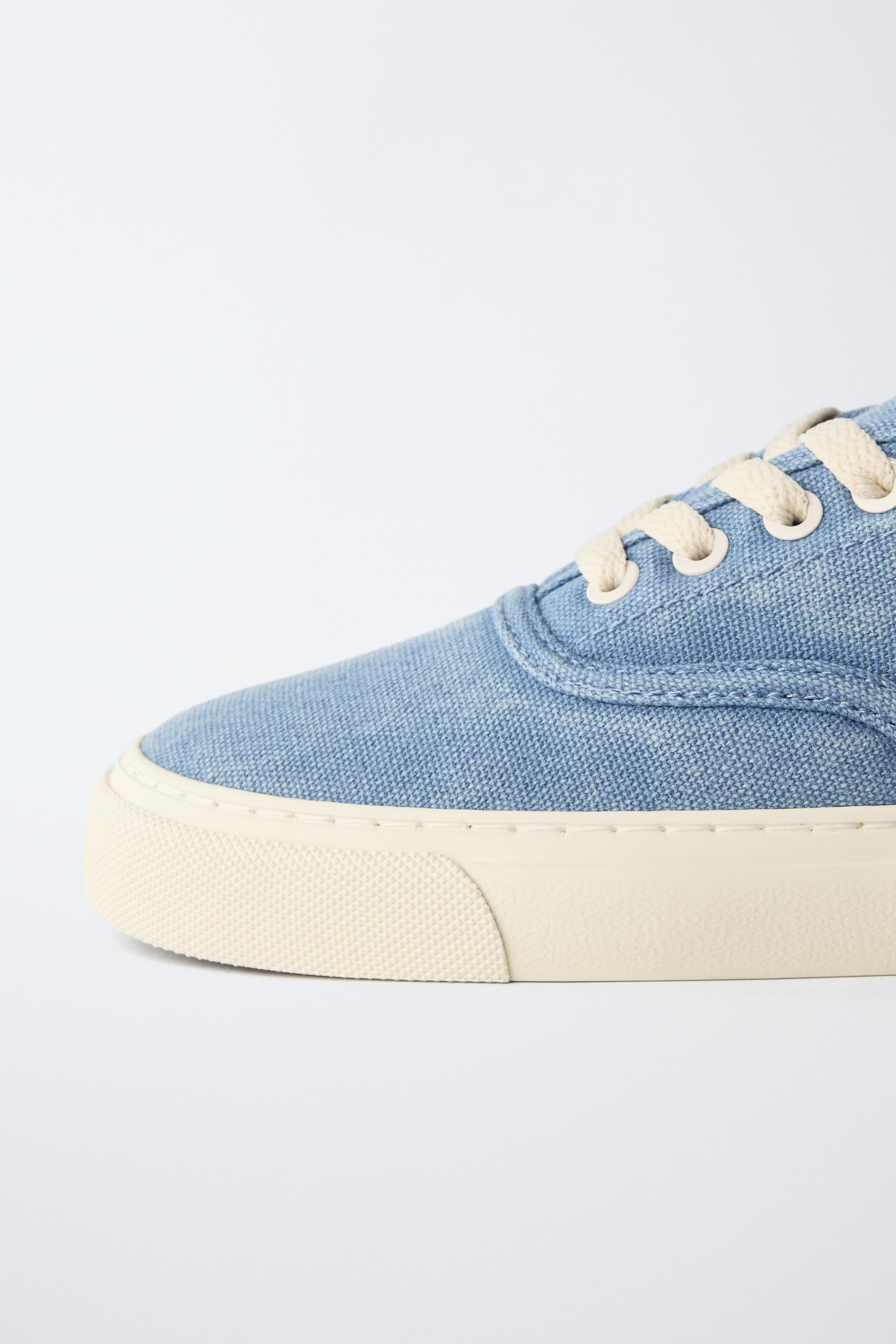 LACE-UP PLIMSOLLS - Lavender Blue | ZARA South Africa