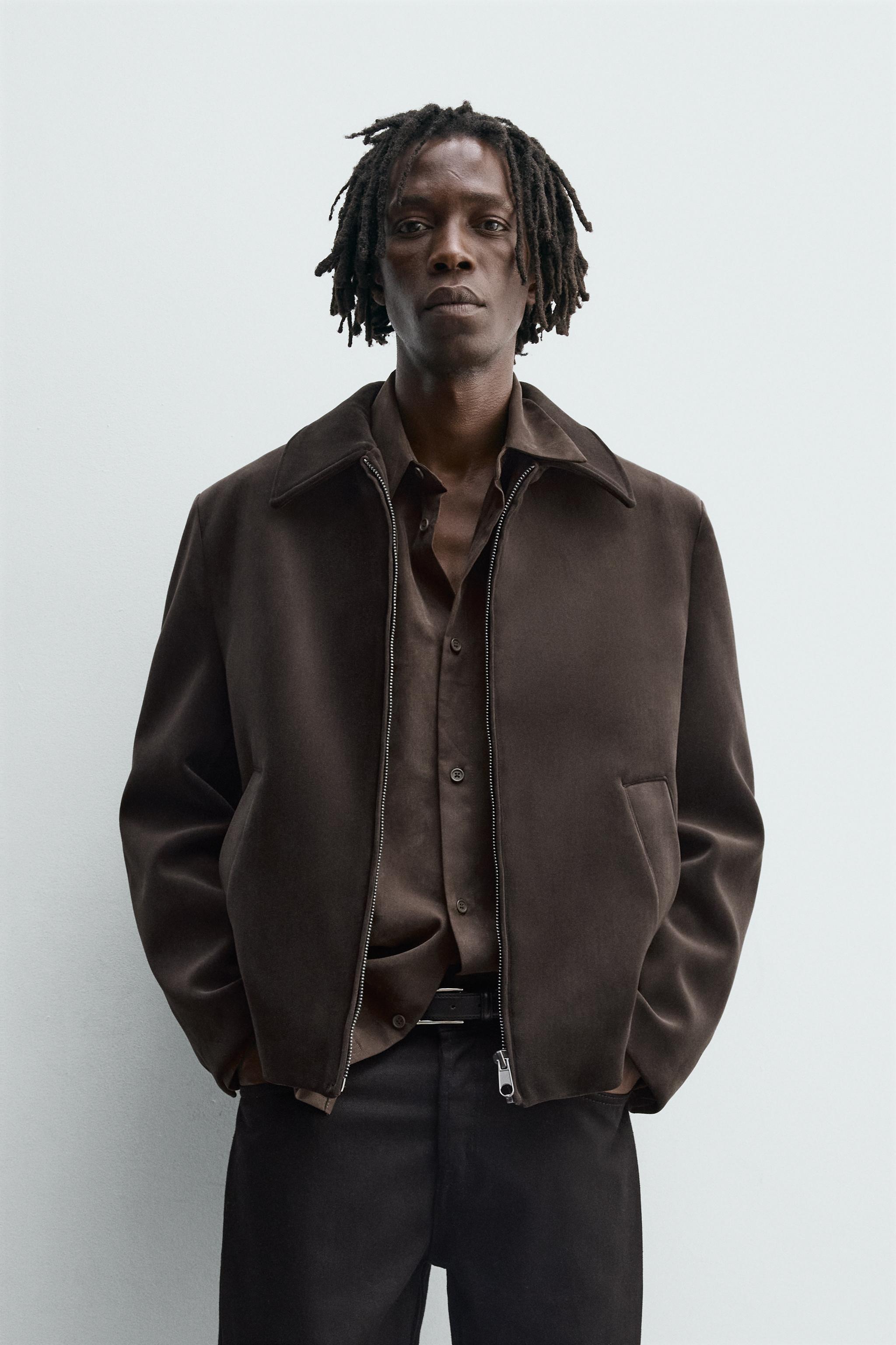 REGULAR FIT VELVET JACKET - Chocolate | ZARA United States