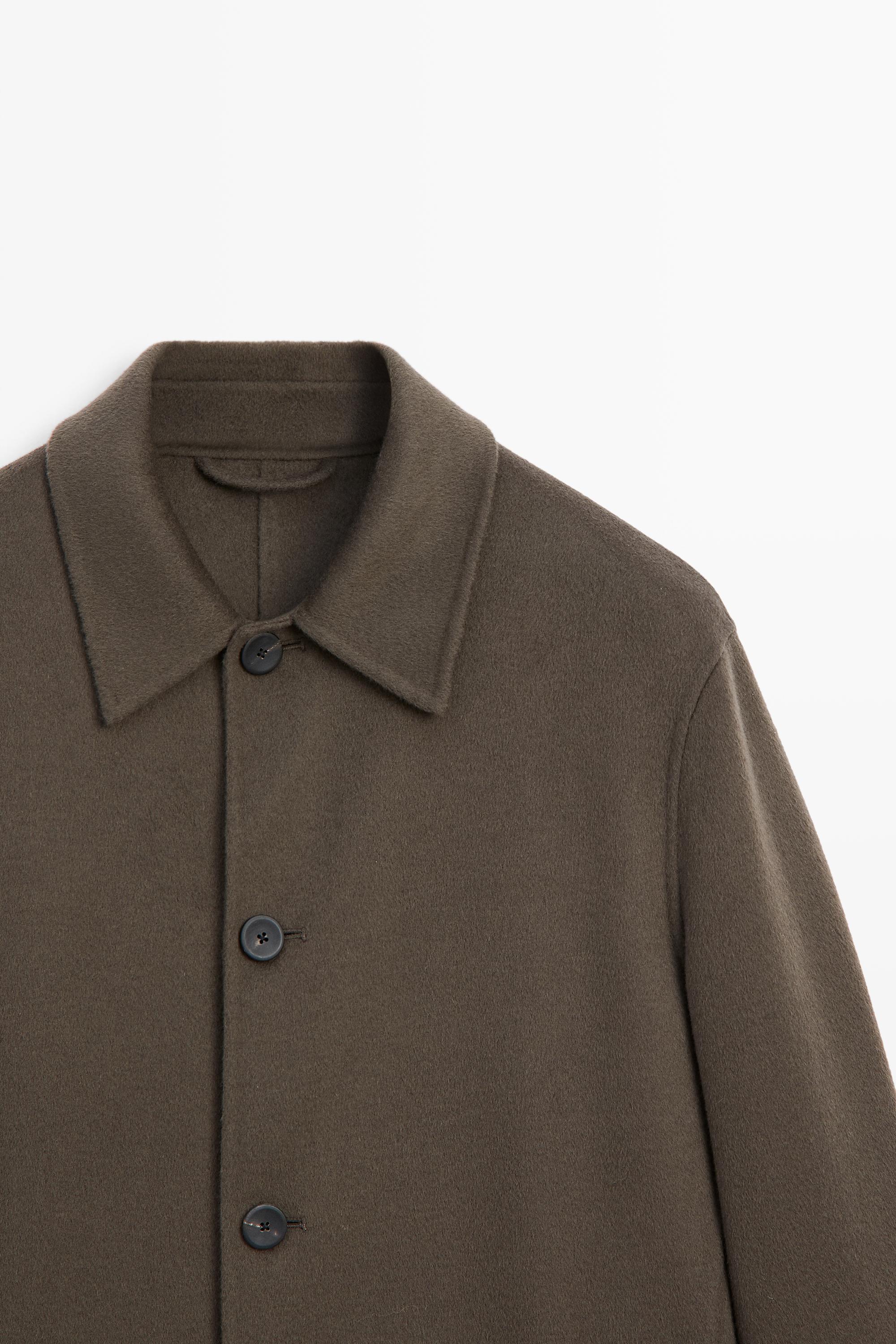 Manteau long en mélange de laine