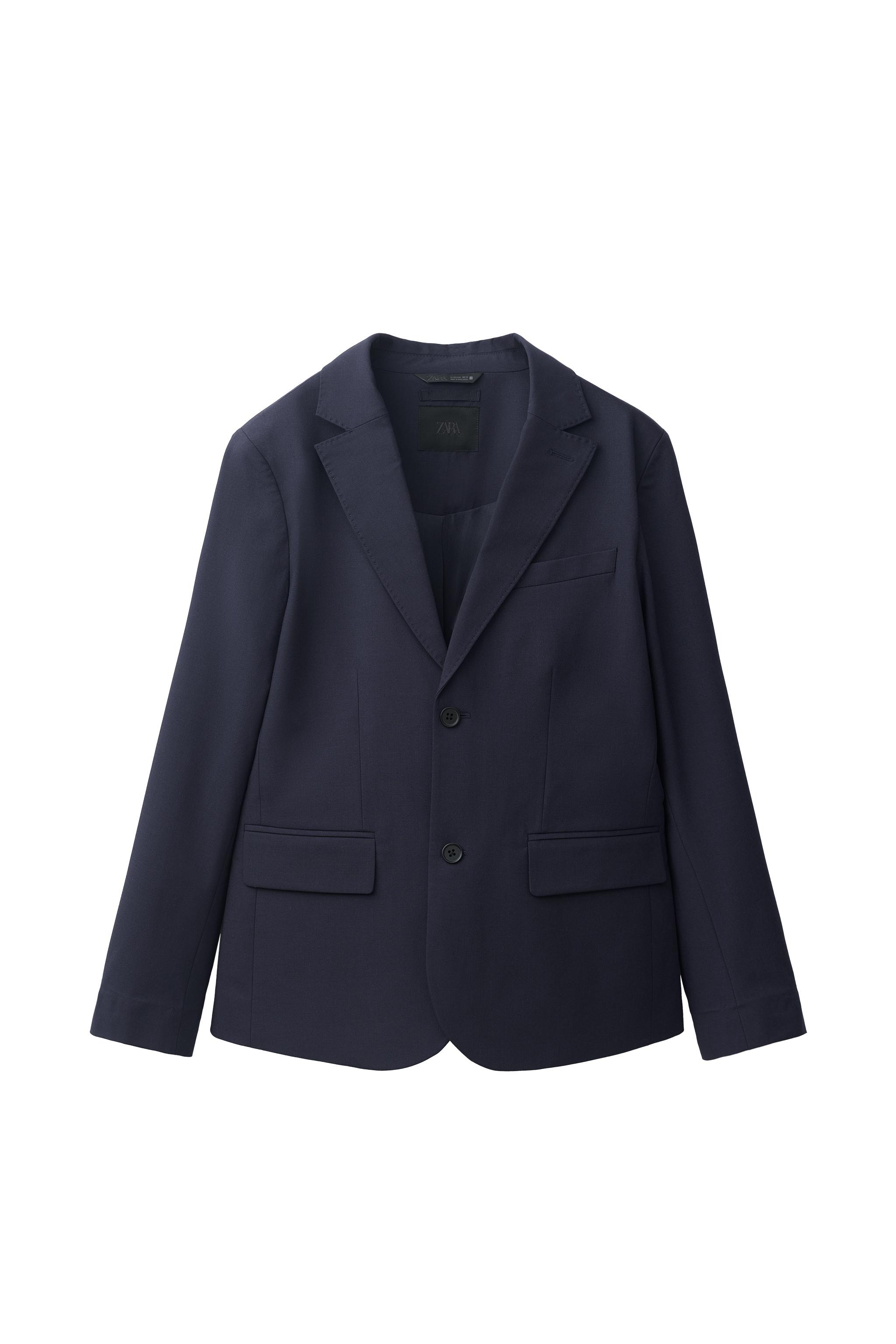 スムーステクスチャー スーツブレザー - ダイブルー | ZARA Japan / 日本