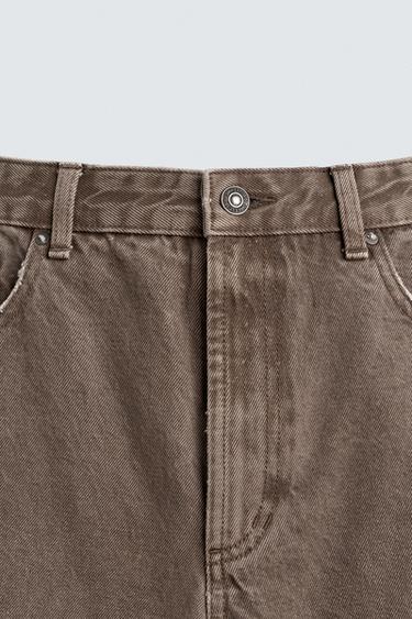 BARREL FIT TROUSERS - Brown by Zara - Image 9