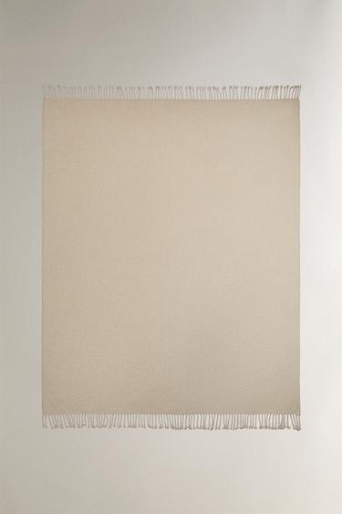 Zara CHENILLE BLANKET - Light beige