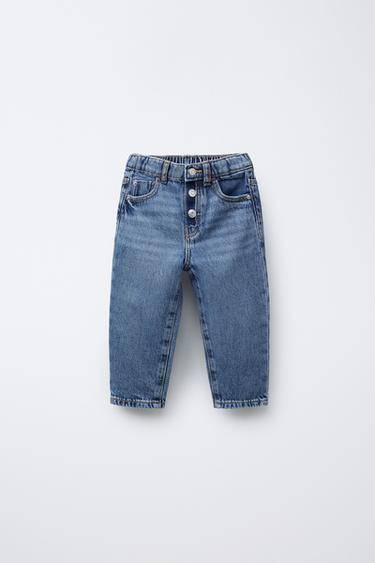 JEANS MOM FIT - Azul medio de Zara