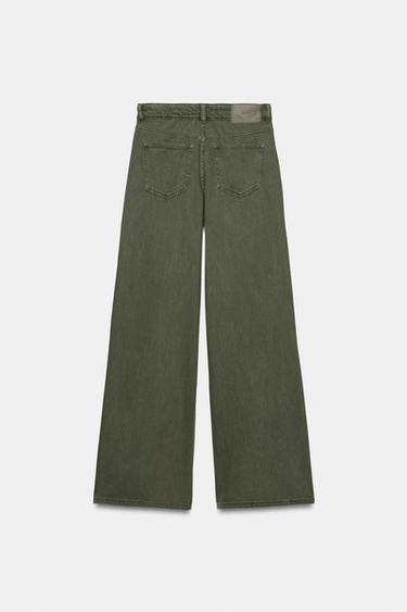 Z1975 WIDE-LEG HIGH-WAIST FLUID JEANS - Khaki by Zara - Image 7