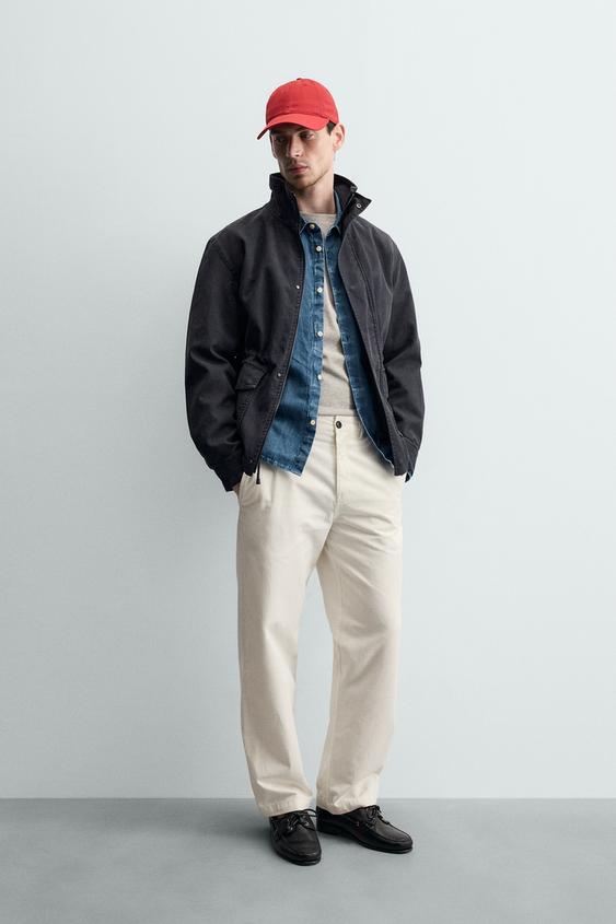 PANTALÓN CHINO STRAIGHT FIT - Blanco de Zara - Imagen 0
