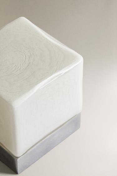 GLASS CUBE TABLE LAMP - Silver by Zara - Image 2
