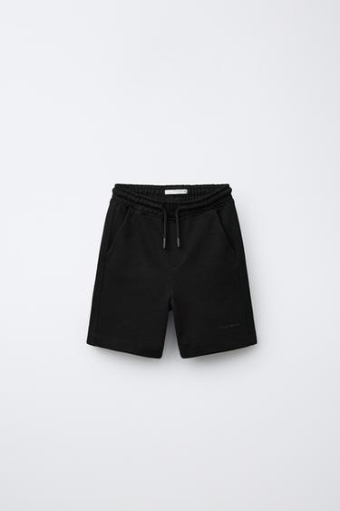 COMFORT PLUSH BERMUDA SHORTS - Black by Zara - Image 0