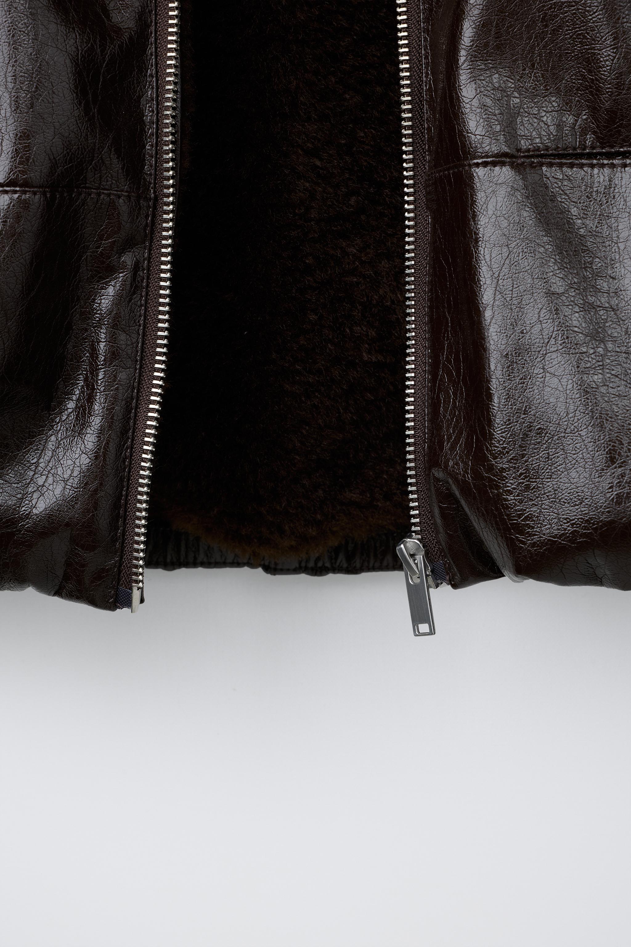 FAUX LEATHER DOUBLE-FACED JACKET