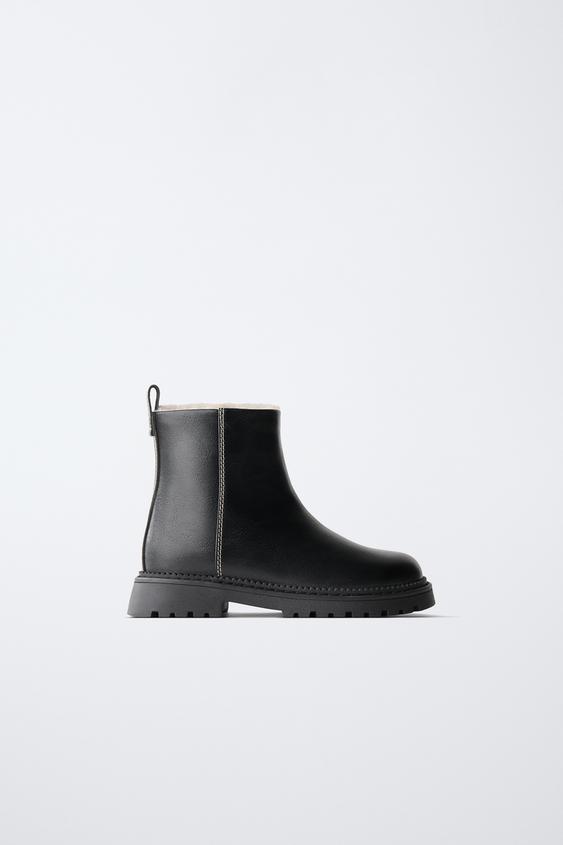 BOTÍN FORRADO - Negro de Zara - Imagen 0