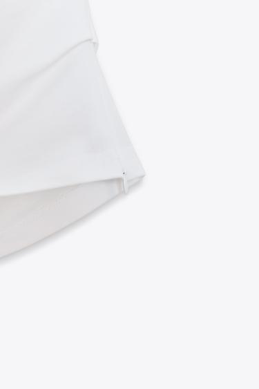 POPLIN T-SHIRT - White by Zara - Image 6