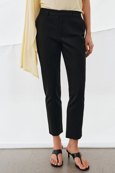 PANTALON CAPRI TAILLE BASSE ZW COLLECTION - Noir de Zara