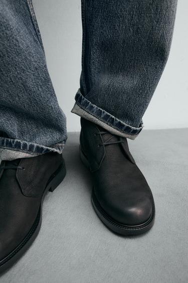 BOTTINES EN CUIR - Noir de Zara - Image 2