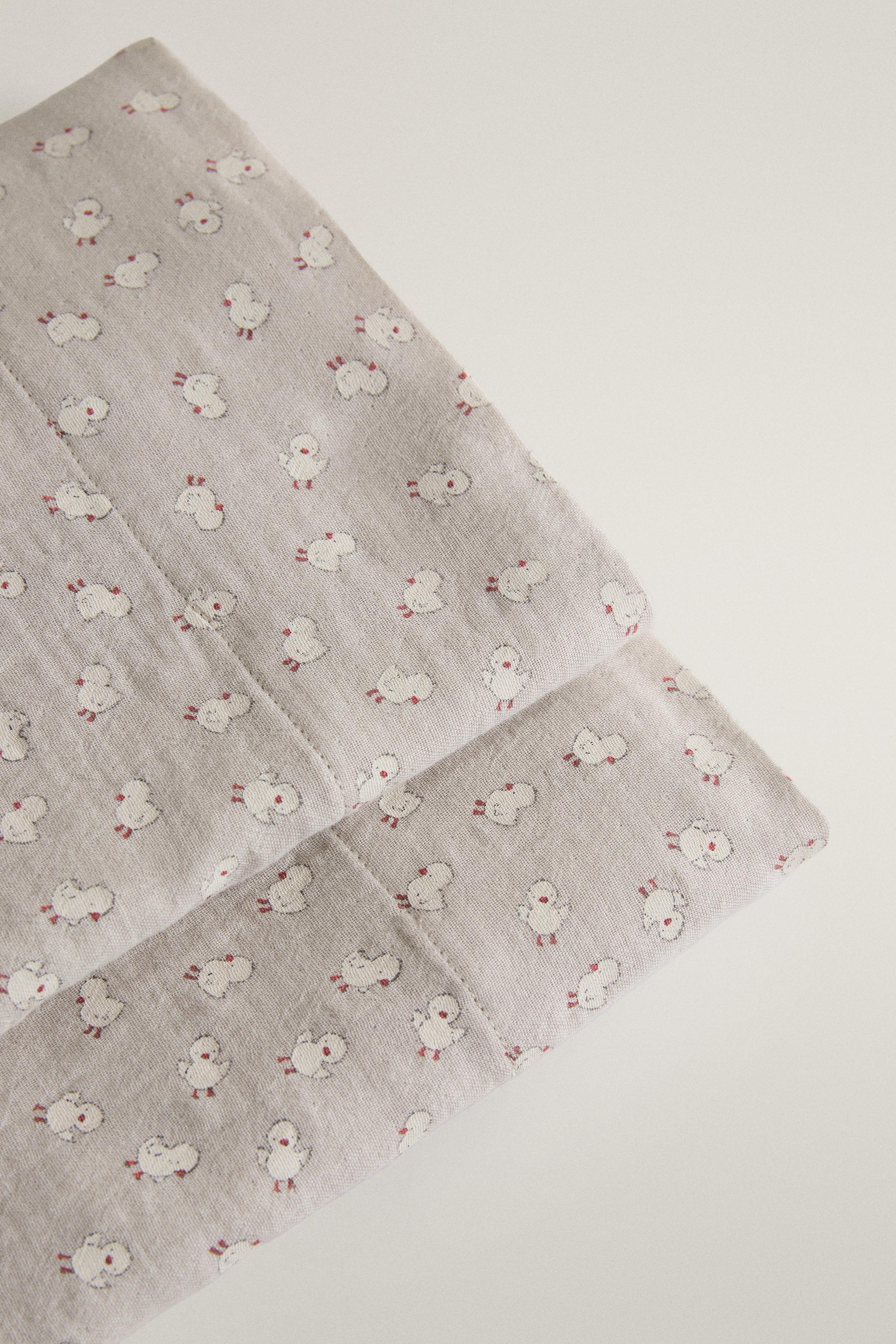 DRAP DE DESSUS ENFANT COTON GAZE POUSSINS
