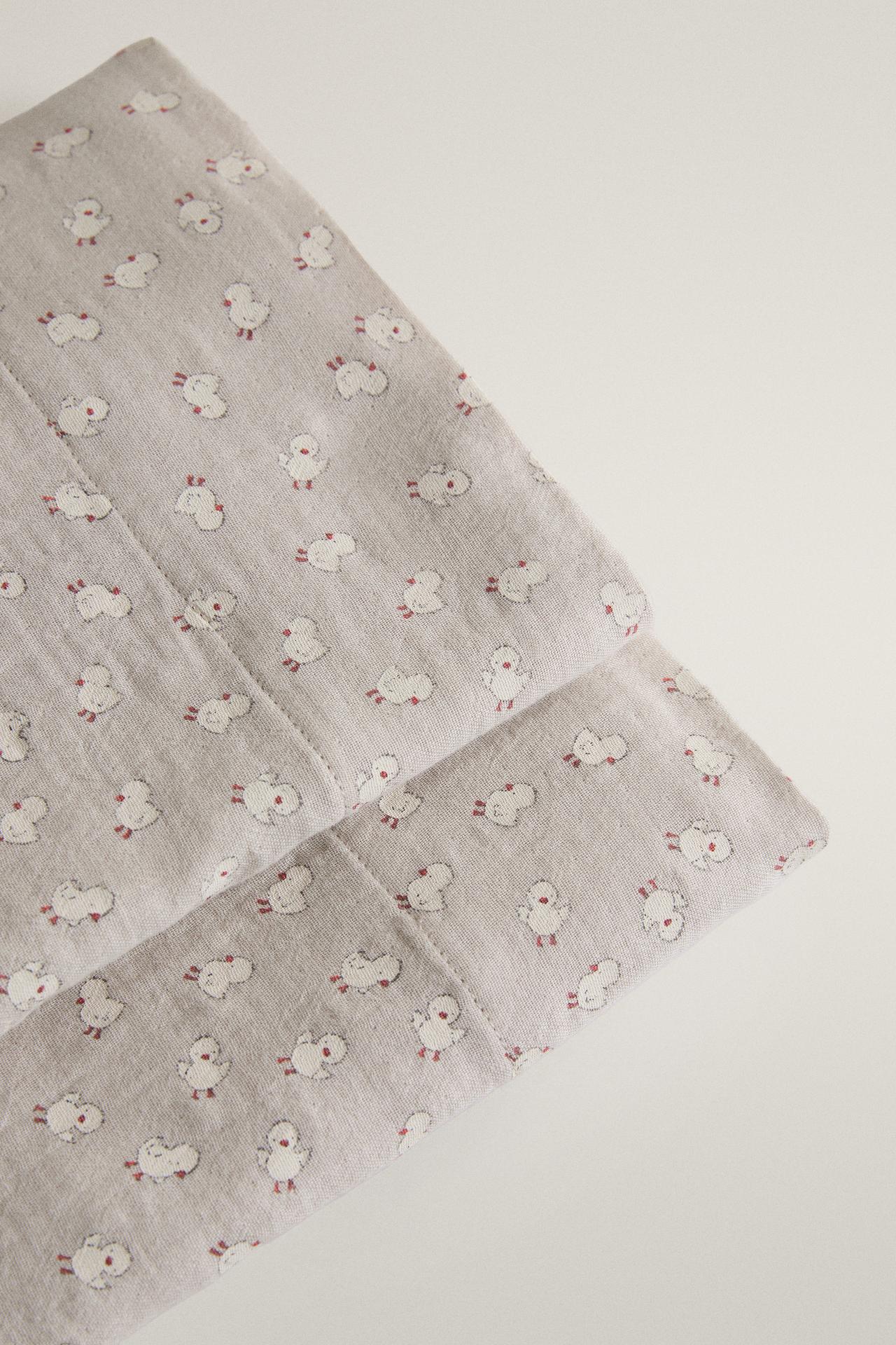KIDS CHICKS COTTON CHIFFON FLAT SHEET — Taupe gray