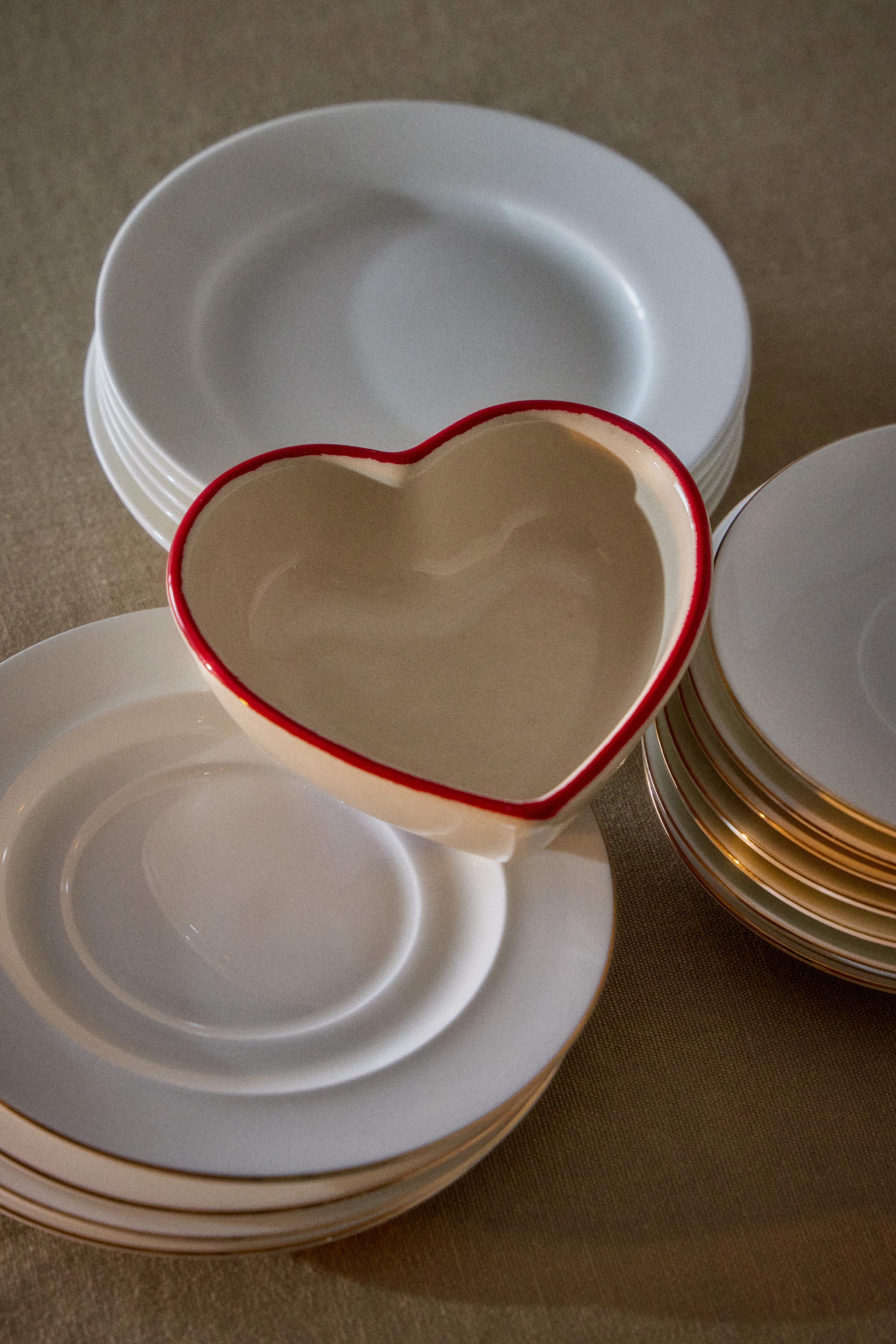 CHRISTMAS HEART CERAMIC BOWL