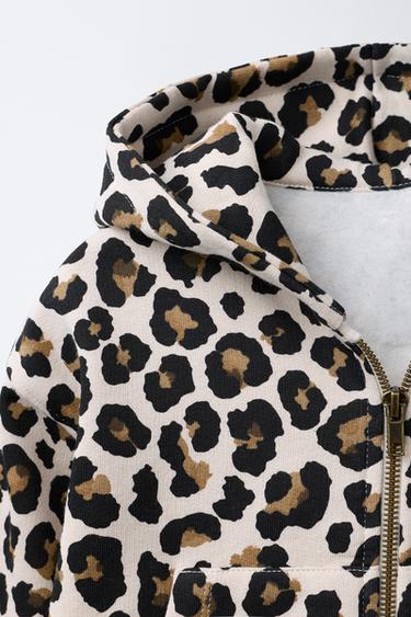 SWEAT À CAPUCHE ANIMAL PRINT - brun de Zara - Image 2