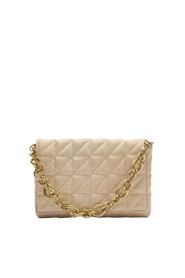QUILTED CHAIN STRAP SHOULDER BAG