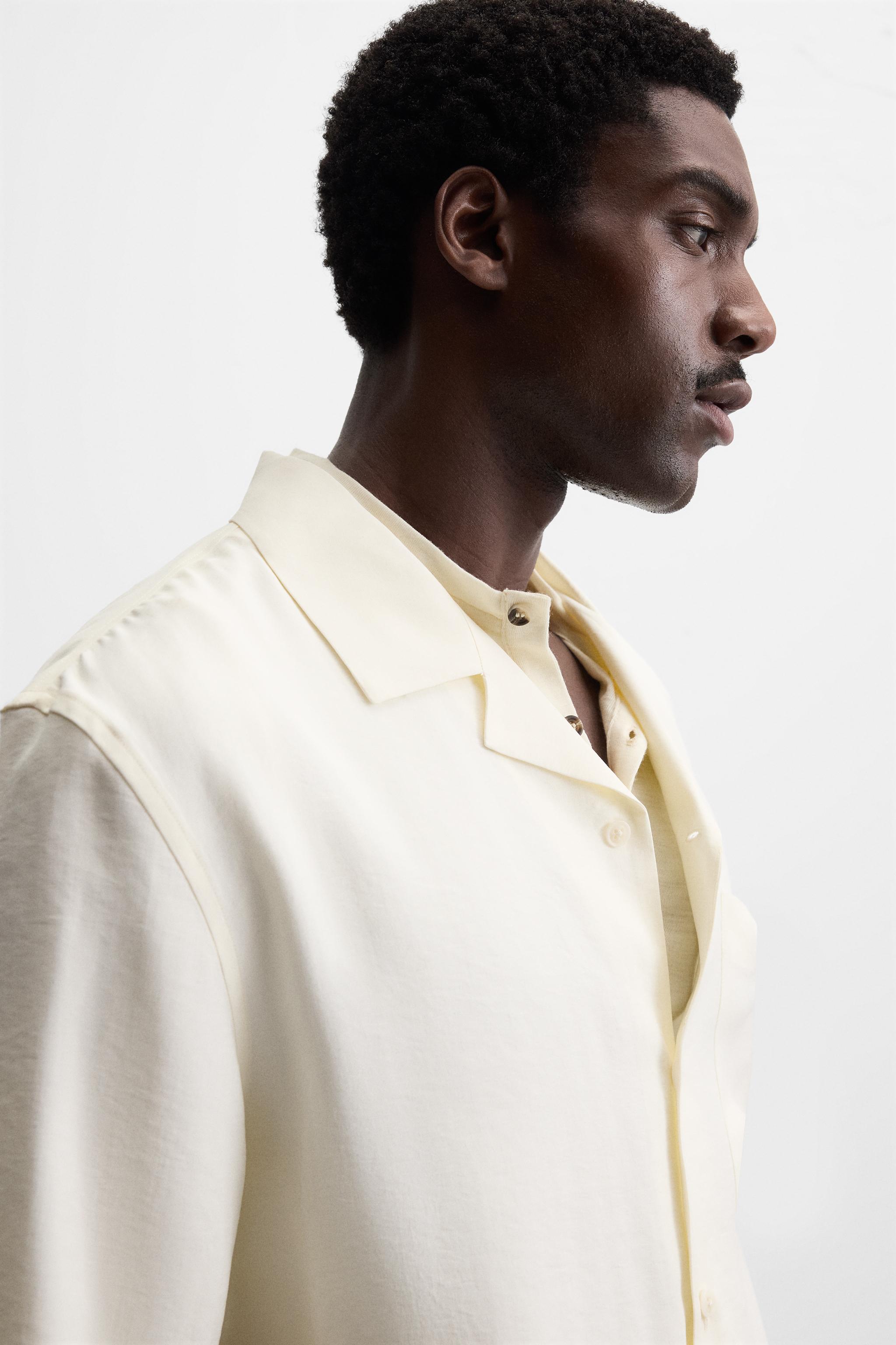 FLOWY SHIRT WITH POCKET - Light beige | ZARA United States