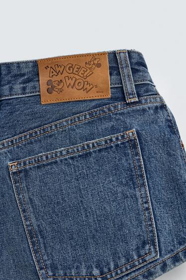 SHORTS MINI EN DENIM HARRY LAMBERT FOR ZARA X DISNEY - Bleu marine de Zara - Image 4