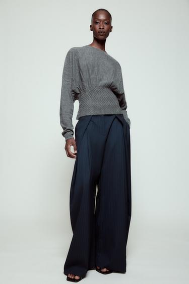 HONEYCOMB KNIT JUMPER - Grey by Zara