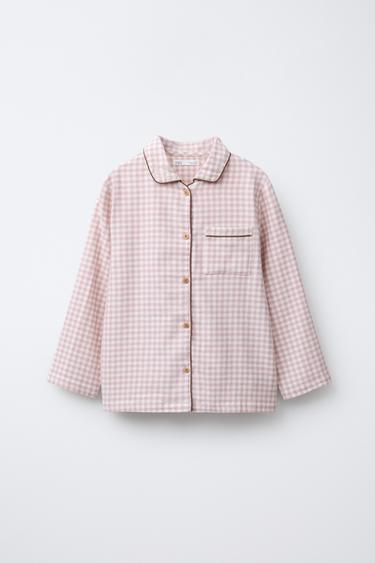 AGES 6-14 / FLANNEL GINGHAM PYJAMAS - Pink by Zara - Image 1