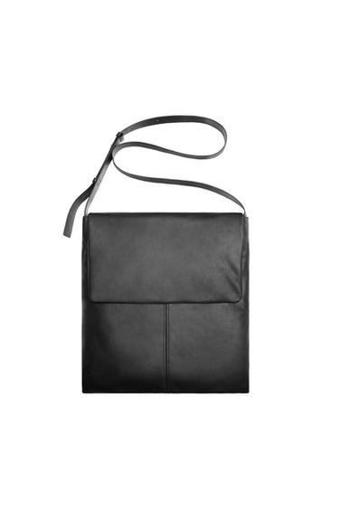 LEATHER TOTE BAG WITH FLAP