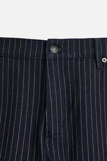 PANTALON RELAXED FIT RAYURES - Bleu de Zara - Image 8