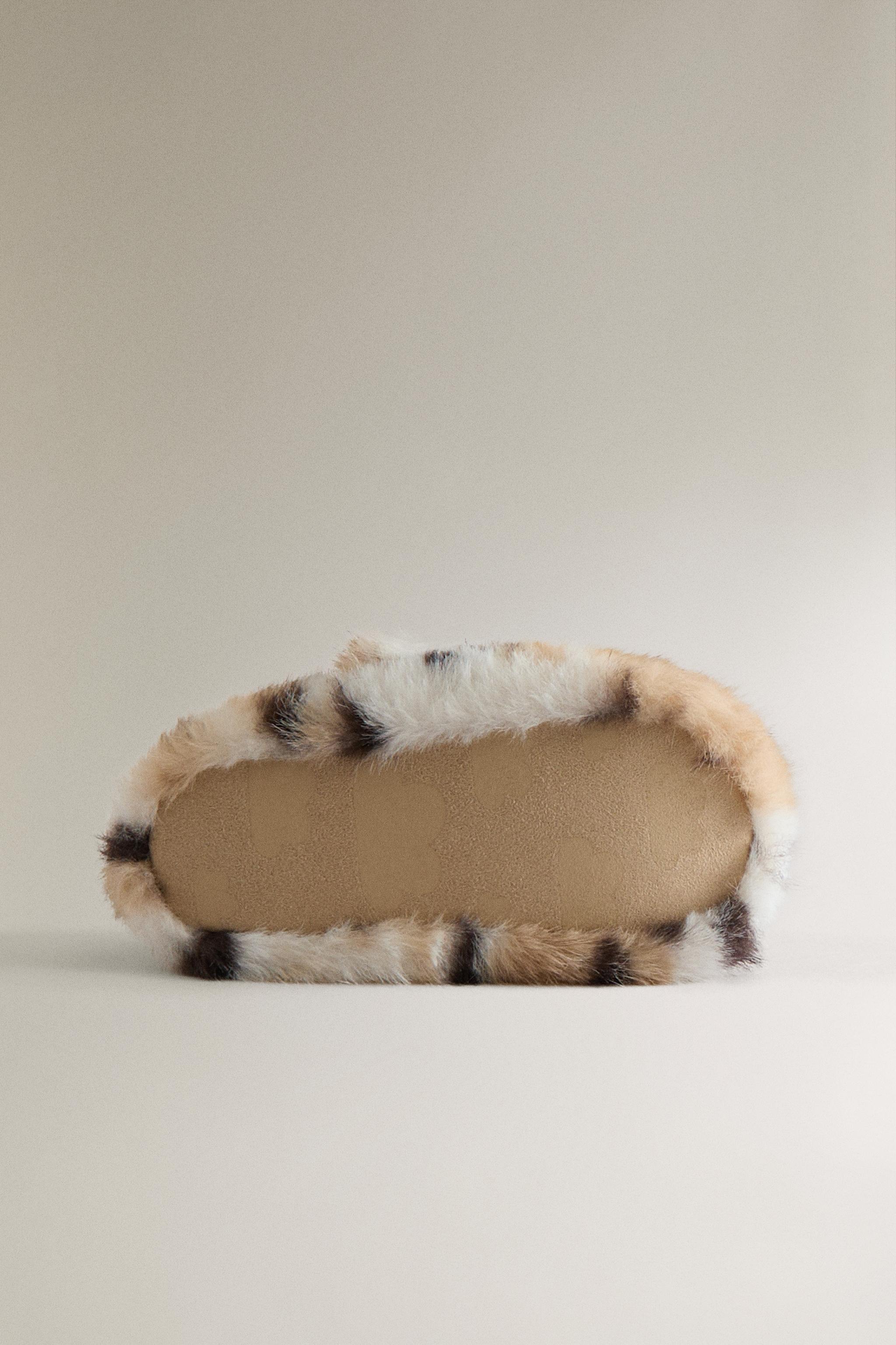 KIDS' FAUX FUR SLIPPERS