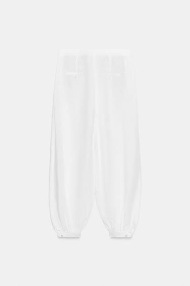 PANTALON BOUFFANT ZW COLLECTION - Blanc de Zara - Image 6