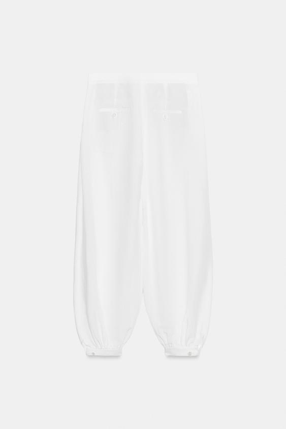 PANTALON BOUFFANT ZW COLLECTION - Blanc de Zara - Image 6