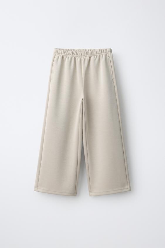 SPORTY WIDE-LEG TROUSERS - Sand by Zara - Image 0