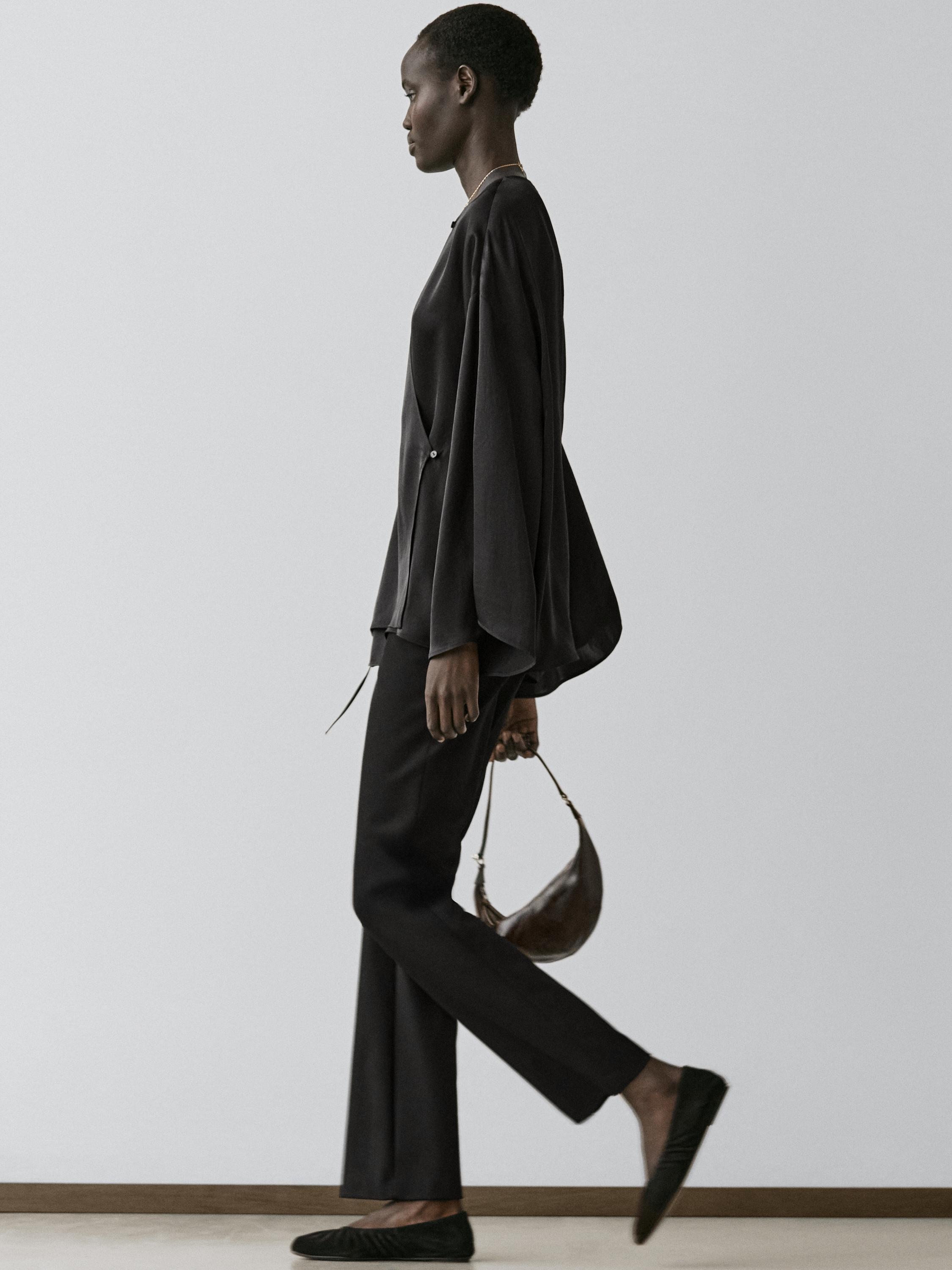 Flowing wrap shirt
