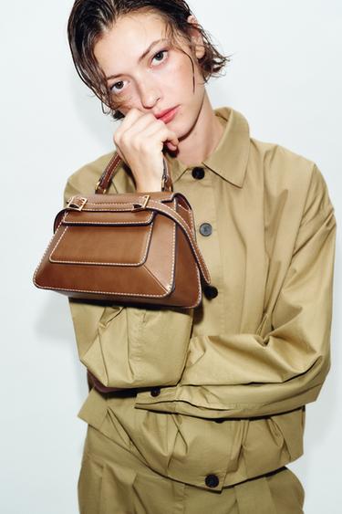 СУМКА С ПРЯЖКАМИ — ТЕМНЫЙ РЫЖЕВАТО-КОРИЧНЕВЫЙ от Zara