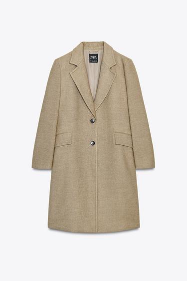 SOFT TWILL EFFECT COAT - camel by Zara - Image 0
