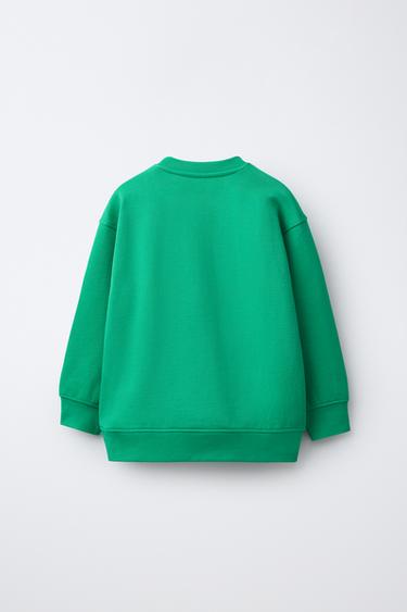 BASIC SWEATSHIRT - Green by Zara - Image 1