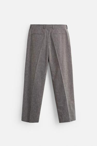 LIMITED EDITION TEXTURED SUIT TROUSERS - Grey by Zara - Image 3