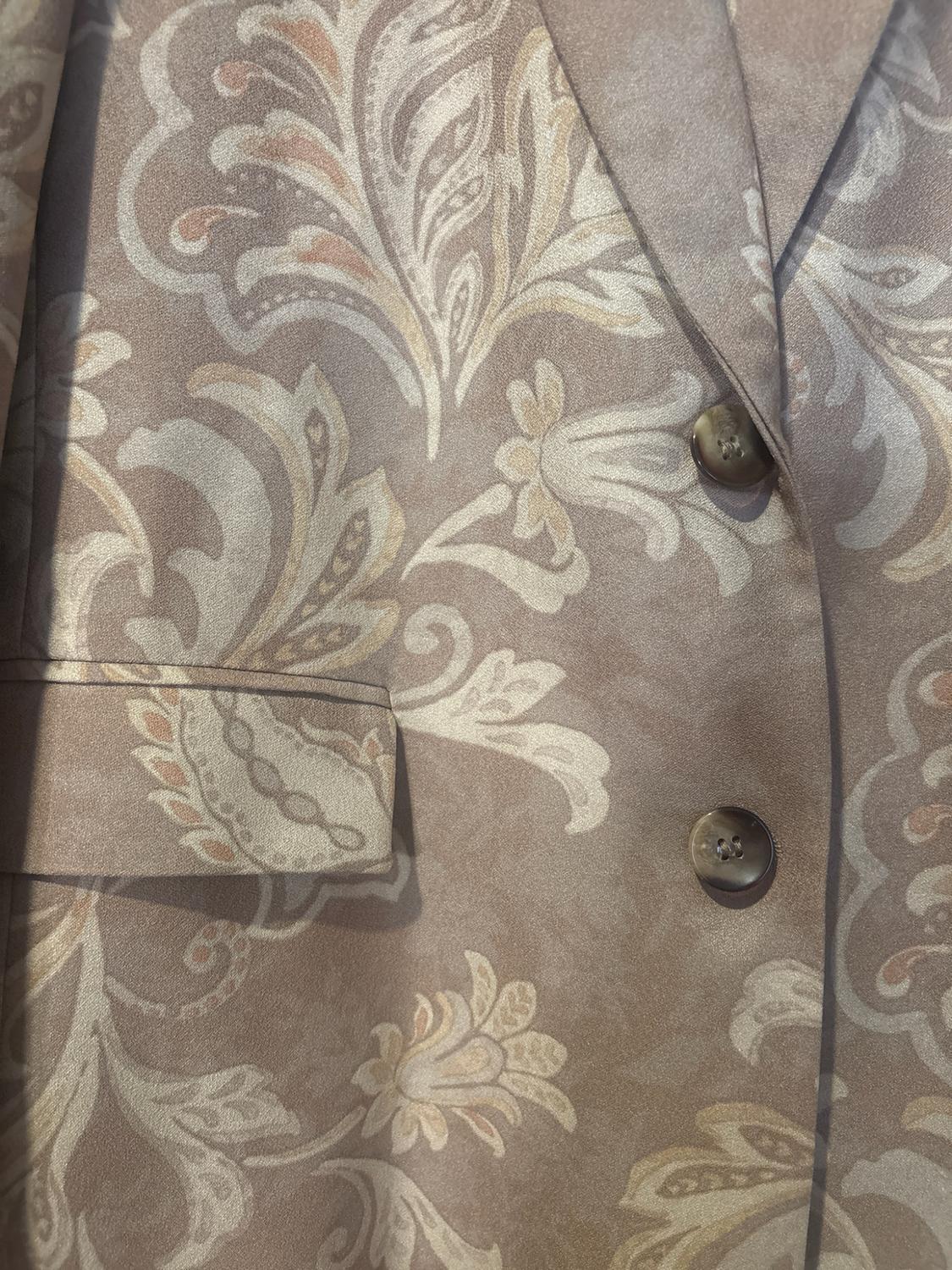 PRINTED BLAZER WITH SHOULDER PADS - Image 2