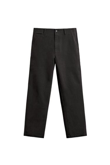 PANTALON CHINO REGULAR FIT - Negro / Marrón de Zara