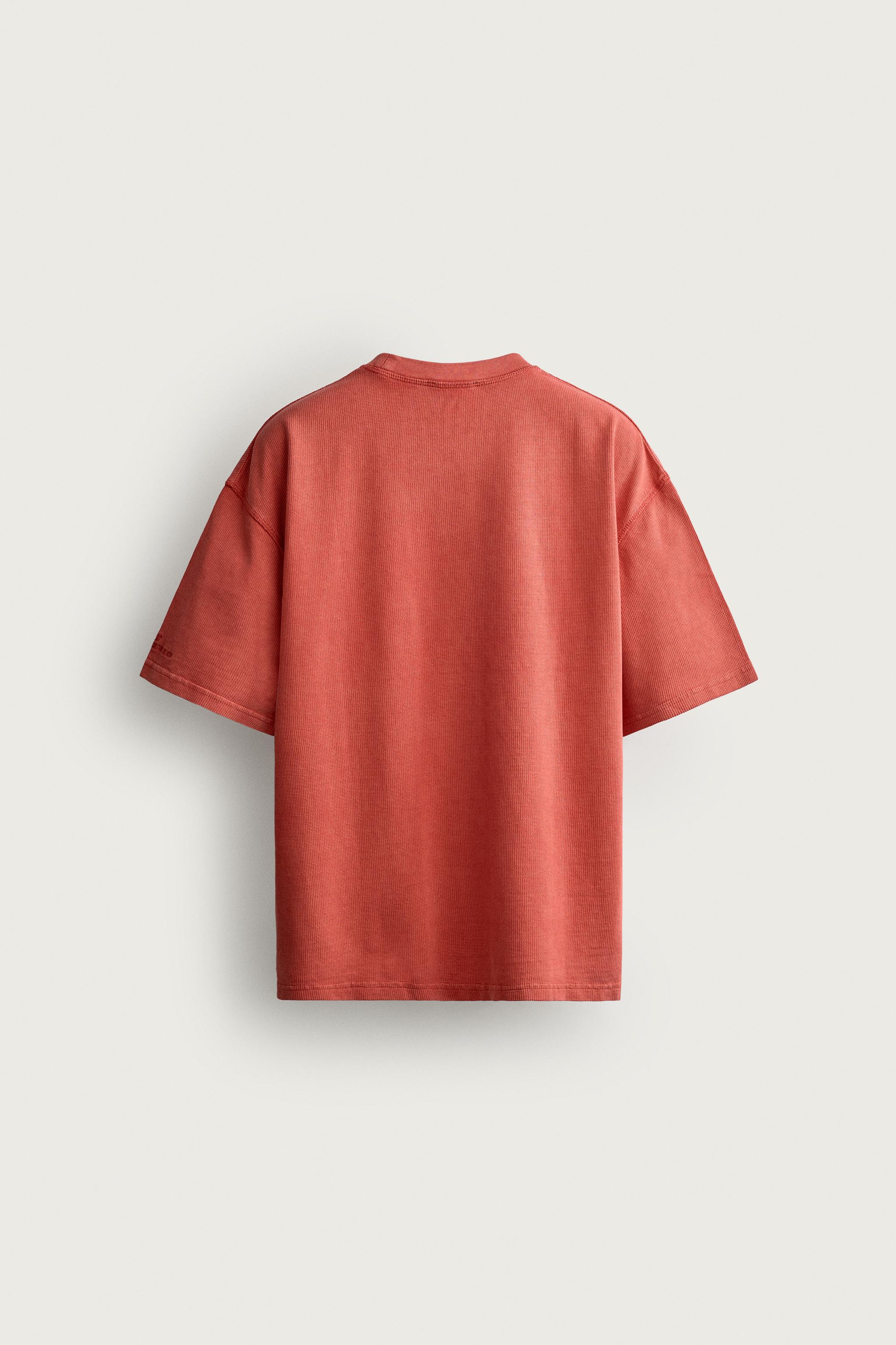 Zara YIKAMA EFEKTLİ GOFRE KUMAŞ T-SHIRT görsel 7