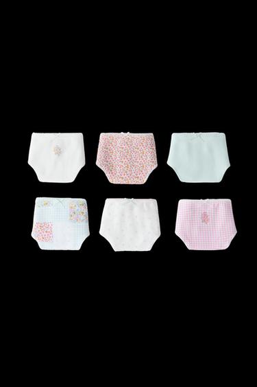 Zara 6-14 YEARS/ SIX-PACK OF PATCHWORK AND RIBBED FLORAL UNDERWEAR - Multicolored - Image 0