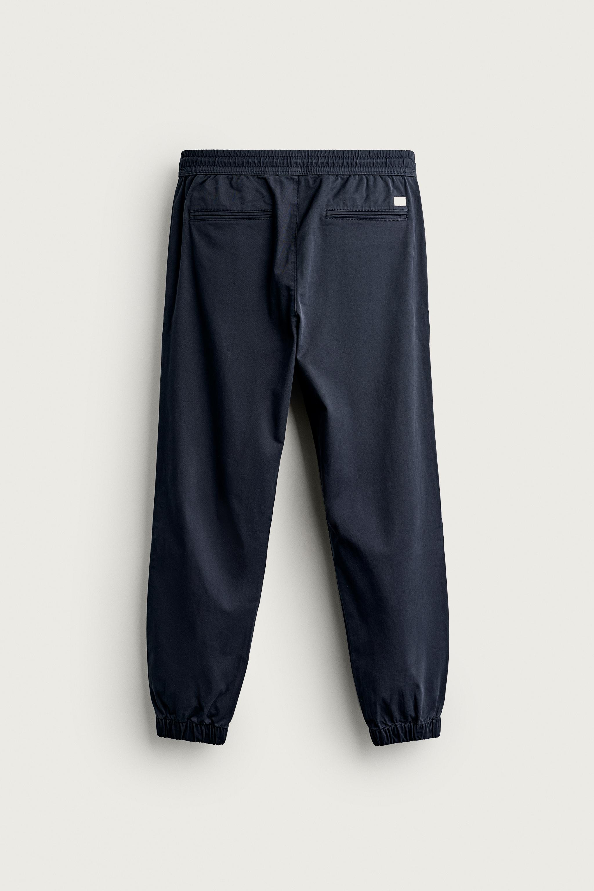スリムフィット ジョガーウエストパンツ - ネイビーブルー | ZARA